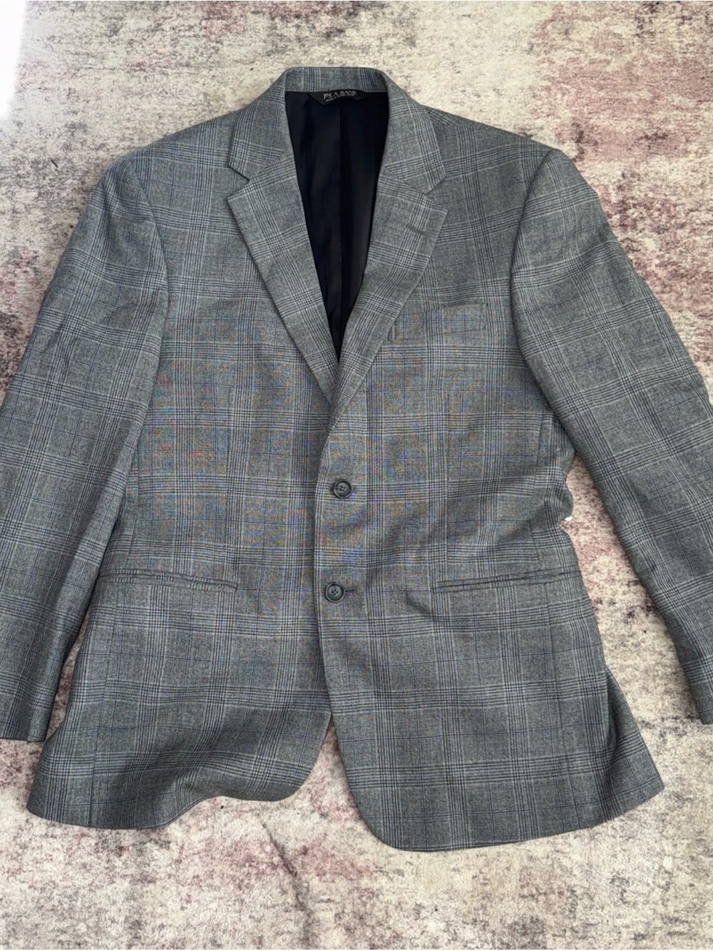 Jos A bank Men's Gray Glen Plaid Blazer 38s